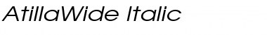Download AtillaWide Italic Font Title Preview