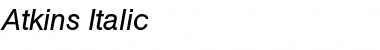 Download Atkins Italic Font Title Preview