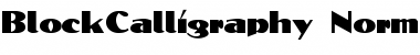 Download BlockCalligraphy Normal Font Title Preview