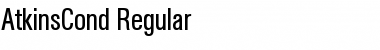 Download AtkinsCond Regular Font Title Preview
