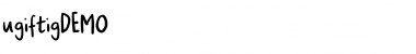 Download Ugiftig DEMO Regular Font Title Preview