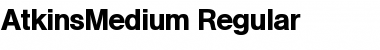 Download AtkinsMedium Regular Font Title Preview