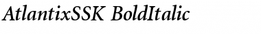 Download AtlantixSSK BoldItalic Font Title Preview