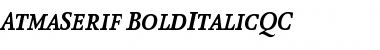 Download AtmaSerif-BoldItalicQC Regular Font Title Preview