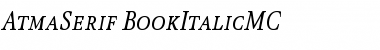 Download AtmaSerif-BookItalicMC Regular Font Title Preview