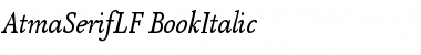 Download AtmaSerifLF-BookItalic Regular Font Title Preview