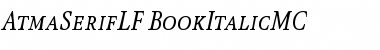 Download AtmaSerifLF-BookItalicMC Regular Font Title Preview