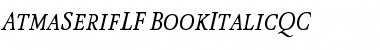 Download AtmaSerifLF-BookItalicQC Regular Font Title Preview