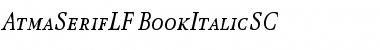 Download AtmaSerifLF-BookItalicSC Regular Font Title Preview