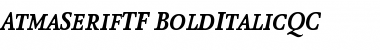Download AtmaSerifTF-BoldItalicQC Regular Font Title Preview