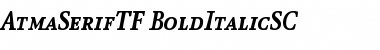 Download AtmaSerifTF-BoldItalicSC Regular Font Title Preview