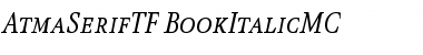 Download AtmaSerifTF-BookItalicMC Regular Font Title Preview