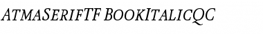 Download AtmaSerifTF-BookItalicQC Regular Font Title Preview