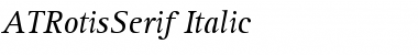 Download ATRotisSerif-Italic Font