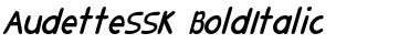 Download AudetteSSK BoldItalic Font Title Preview