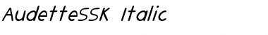 Download AudetteSSK Italic Font Title Preview