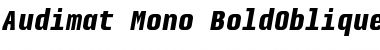 Download Audimat Mono BoldOblique Font Title Preview