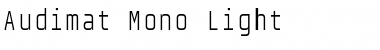 Download Audimat Mono Light Font Title Preview