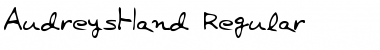Download AudreysHand Regular Font Title Preview