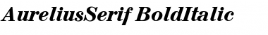 Download AureliusSerif BoldItalic Font Title Preview