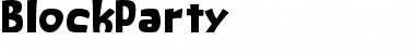 Download BlockParty Regular Font Title Preview