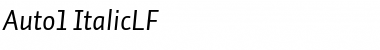 Download Auto 1 Italic LF Font Title Preview