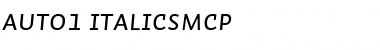 Download Auto 1 Italic SmCp Font Title Preview