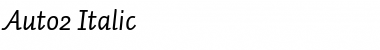 Download Auto 2 Italic Font Title Preview