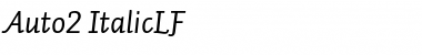 Download Auto 2 Italic LF Font Title Preview