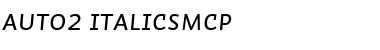 Download Auto 2 Italic SmCp Font Title Preview