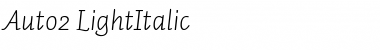 Download Auto 2 Light Italic Font Title Preview