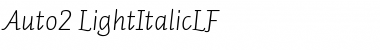 Download Auto 2 Light Italic LF Font Title Preview