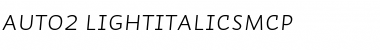 Download Auto 2 Light Italic SmCp Font Title Preview