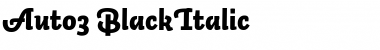 Download Auto 3 Black Italic Font Title Preview