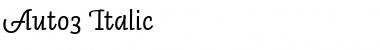Download Auto 3 Italic Font Title Preview