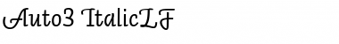 Download Auto 3 Italic LF Font Title Preview