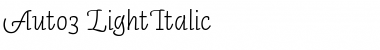 Download Auto 3 Light Italic Font Title Preview