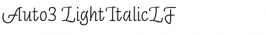 Download Auto 3 Light Italic LF Font Title Preview