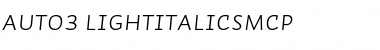 Download Auto 3 Light Italic SmCp Font Title Preview