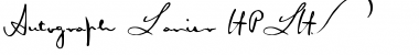 Download Autograph Lanier HPLHS Font Title Preview