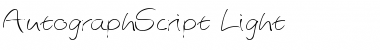 Download AutographScript Light Font Title Preview