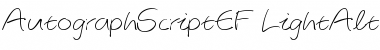 Download AutographScriptEF LightAlt Font Title Preview