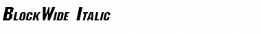 Download BlockWide Italic Font Title Preview