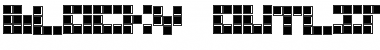 Download Blocky Outlined Regular Font Title Preview
