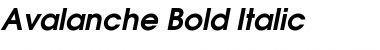 Download Avalanche Bold-Italic Font Title Preview