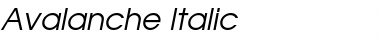 Download Avalanche Italic Font Title Preview