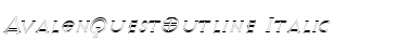 Download AvalonQuestOutline Italic Font Title Preview