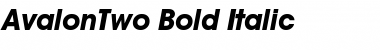 Download AvalonTwo Bold Italic Font Title Preview