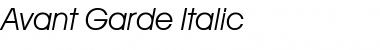 Download AvantGarde Italic Book Oblique Font Title Preview