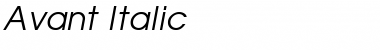Download Avant Italic Font Title Preview